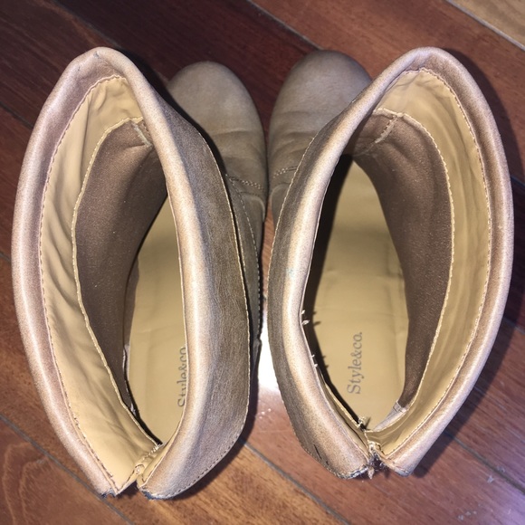 Style & Co Taupe Heeled Ankle Boots, Size 7 - Picture 6 of 8